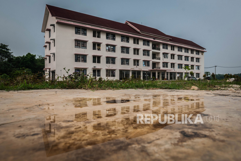 Suasana salah satu rumah susun sederhana sewa (rusunawa) yang dibangun Kementerian PUPR di Rangkasbitung, Lebak, Banten. Kementerian PUPR meminta pemerintah daerah profesional mengelola rusun yang telah dibangun.
