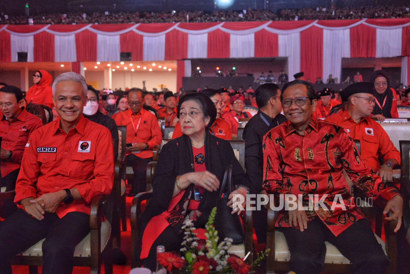 Ketua Umum PDI Perjuangan Megawati Soekarnoputri di Rakernas PDIP ke-5 di Ancol.