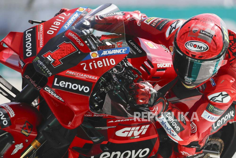 Pembalap MotoGP asal Italia dari tim Ducati Lenovo, Francesco Bagnaia.