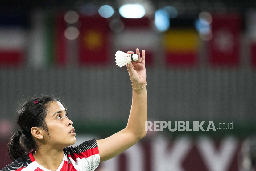 Pebulu tangkis tunggal putri Indonesia Gregoria Mariska Tunjung, salah satu andalan tim bulu tangkis putri Indonesia di Kejuaraan Beregu Bulu Tangkis Asia (BATC) 2022.