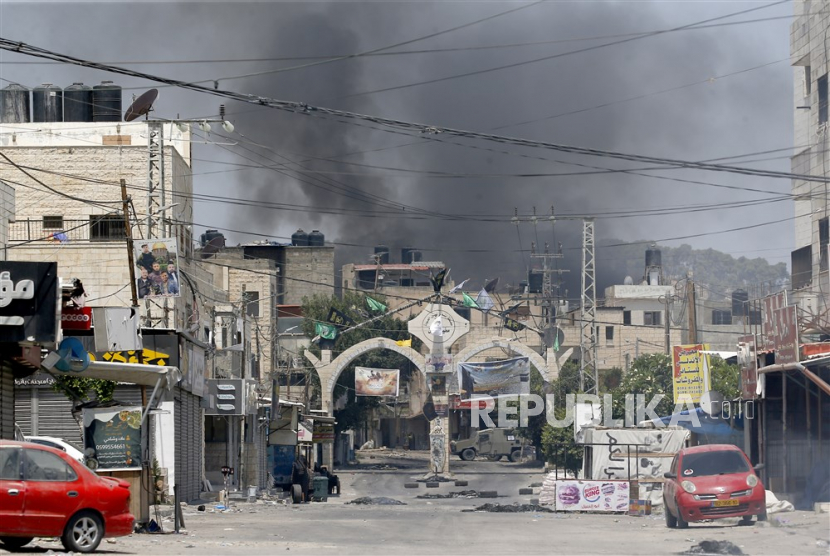 Serangan militer Israel IDF terhadap Jenin Tepi Barat  3 Juli 2023. Agresi ini picu korban jiwa dari warga sipil.  
