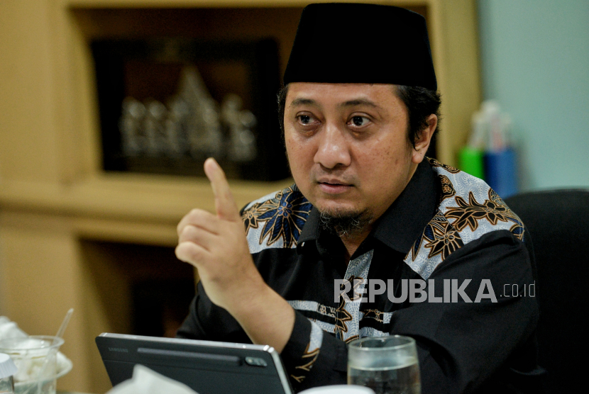 Ustadz Yusuf Mansyur saat berkunjung ke Kantor Republika, Jakarta. Ustadz Yusuf Mansur Doakan Aming Istiqamah di Jalan Kebenaran