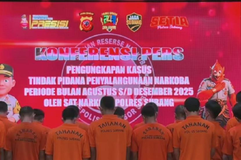 Polres Subang tangkap 29 tersangka dalam pengungkapan 25 kasus narkoba.