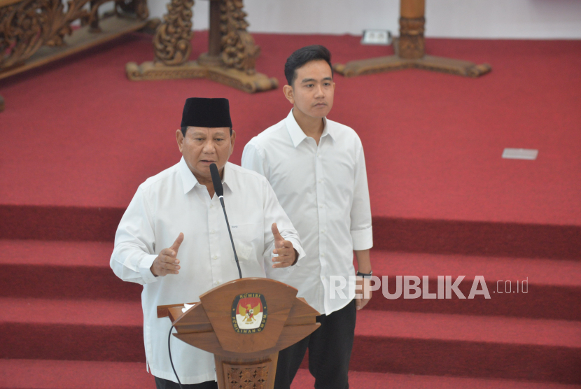 Pasangan presiden dan wakil presiden terpilih, Prabowo Subianto-Gibran Rakabuming Raka.
