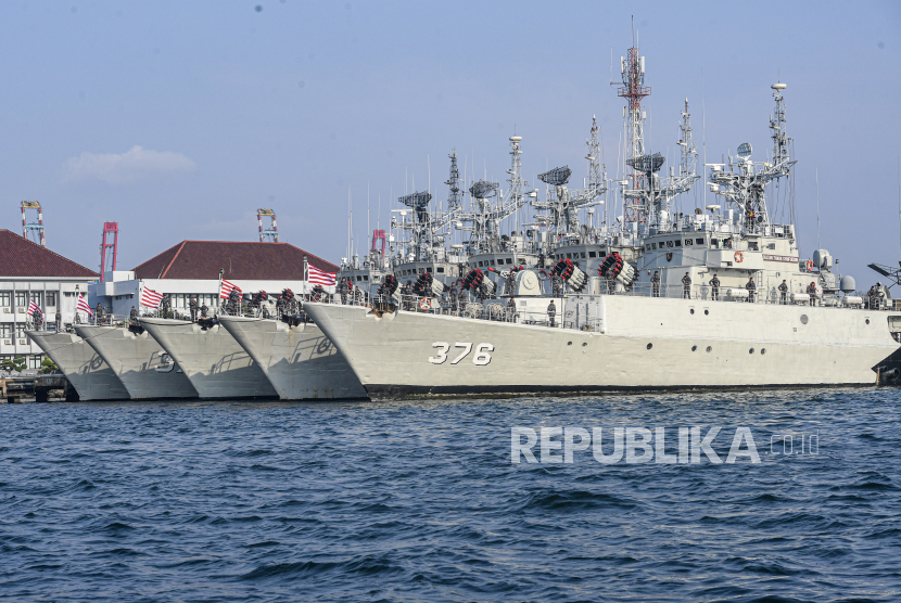 Armada kapal perang TNI AL (ilustrasi).