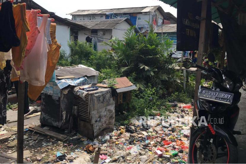 Ilustrasi tumpukan sampah di Jakarta.