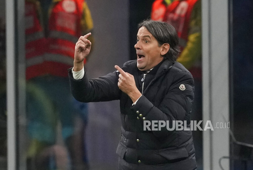 Pelatih kepala Inter Milan Simone Inzaghi