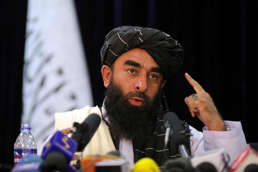 Taliban menggelar konferensi pers pertama kalinya pada 18 Agustus 2021