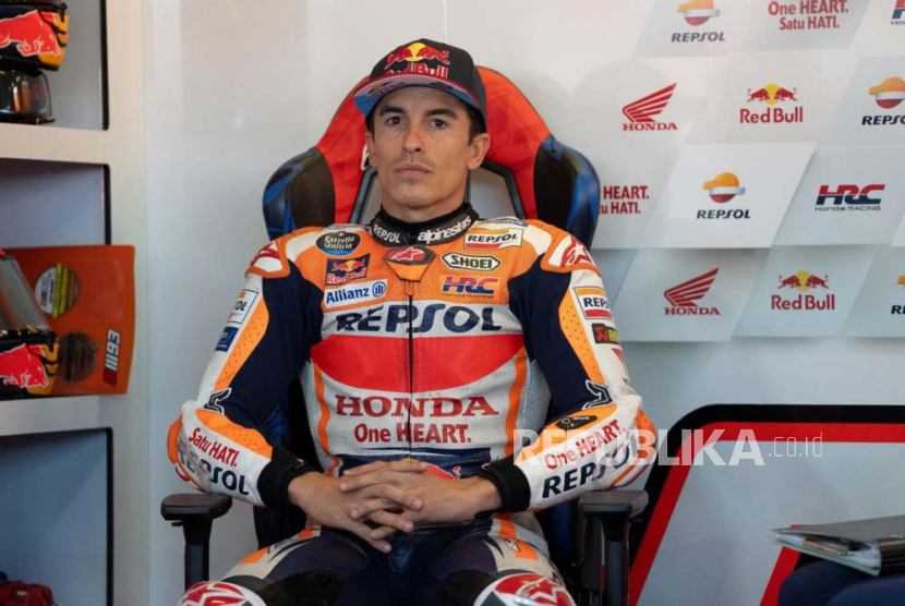 Pembalap MotoGP asal Spanyol dari tim Repsol Honda, Marc Marquez. Marquez akan pindah ke tim Gresini Racing pada 2024.