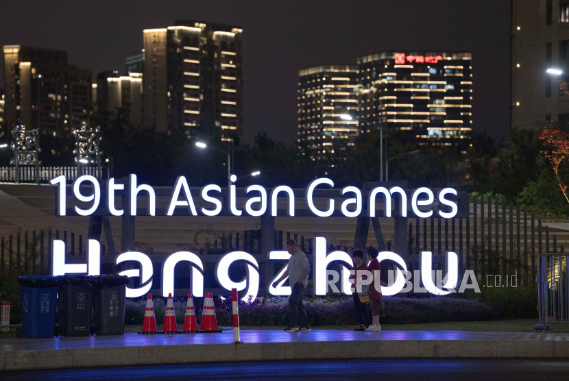 Logo Asian Games ke-19 di Hangzhou, Cina.