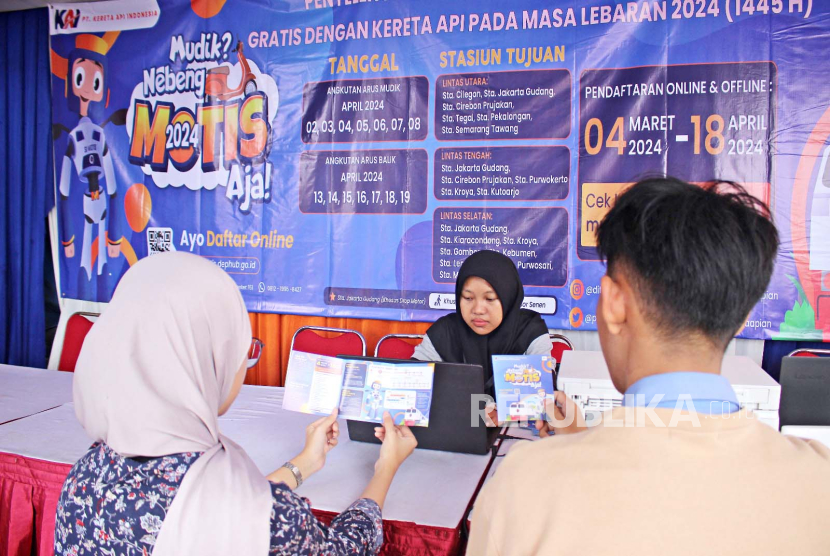 Stasiun Prujakan Cirebon membuka pendaftaran mudik Motor Gratis (Motis) pada masa Lebaran 2024.  