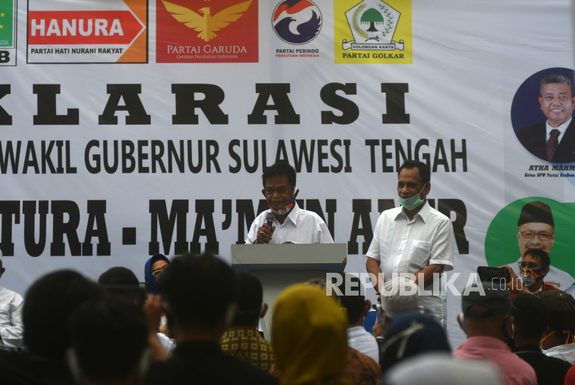 Pasangan bakal calon Gubernur dan Wakil Gubernur Sulawesi Tengah Rusdy Mastura (kiri) dan Ma
