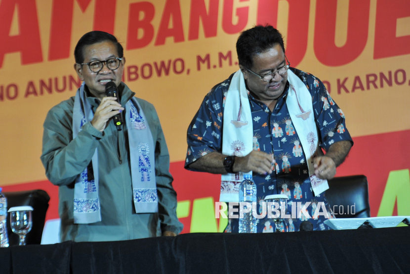 Pasangan Calon Gubernur dan Wakil Gubernur DKI Jakarta nomor urut 3 Pramono Anung (kiri) dan Rano Karno (kanan).