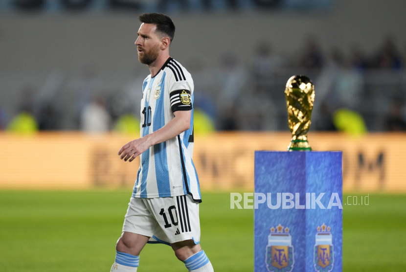 Kapten timnas Argentina Lionel Messi. 