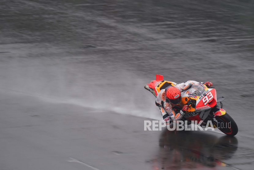 Pembalap MotoGP asal Spanyol dari tim Repsol Honda, Marc Marquez.