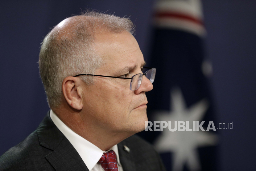 PM Morrison Bersikeras Tetap Jalankan Karantina Australia. Perdana Menteri Australia Scott Morrison.