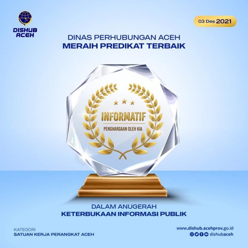 Dishub Aceh Capai Predikat Tertinggi Keterbukaan Informasi Publik