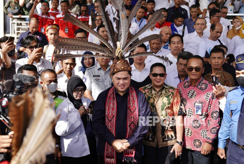 Menteri Badan Usaha Milik Negara (BUMN) Erick Thohir memulai kunjungan kerjanya di Provinsi Kalimantan Barat. Sabtu (4/2/2023).