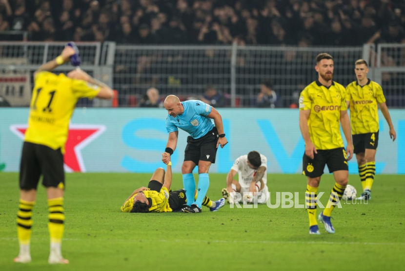 Laga Borssia Dortmund vs AS Milan di Liga Champions.