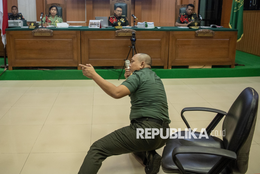 Kopda Bazarsah Jalani Sidang Pemeriksaan Terdakwa Kasus Penembakan Polisi
