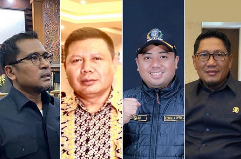 Para anggota DPRD Jatim, Mathur, Ded Hadiansyah, Ubaidillah, dan Khulaim (Ki-Ka).