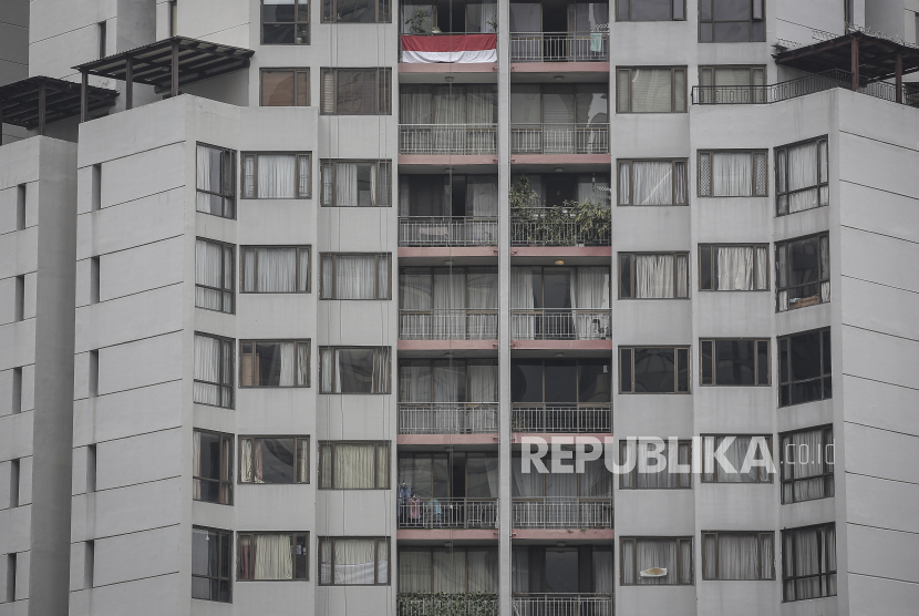 Penghuni 26 Apartemen di Jakarta Sudah Disuntik Vaksin. Suasana apartemen di kawasan Kuningan, Jakarta.