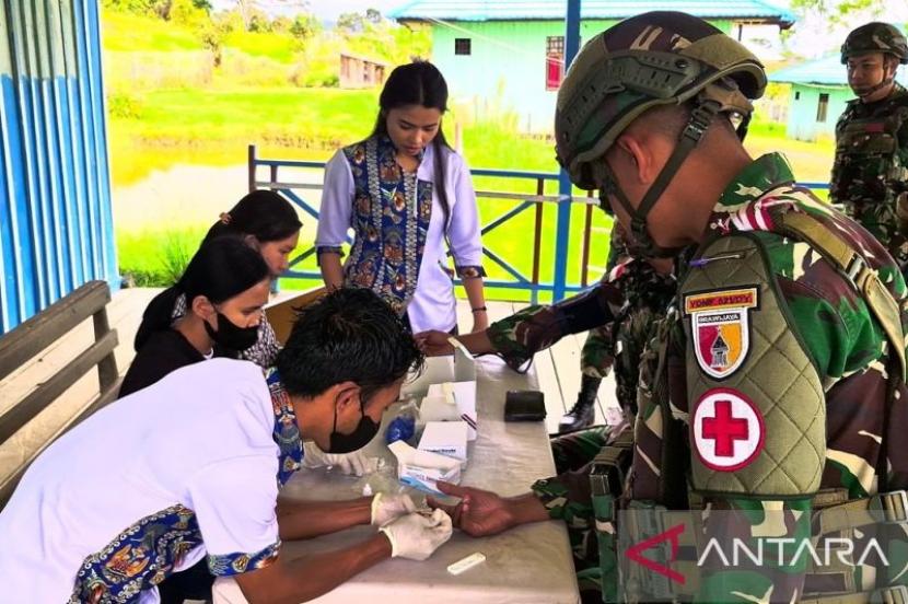 Satgas Yonif 521/DY dan Puskesmas Eragayam Tingkatkan Koordinasi Tangani Malaria