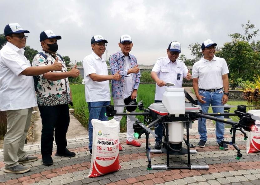 Acara launching pemupukan menggunaakan drone (Foto: Sahlul Fahmi/jatimnow.com)