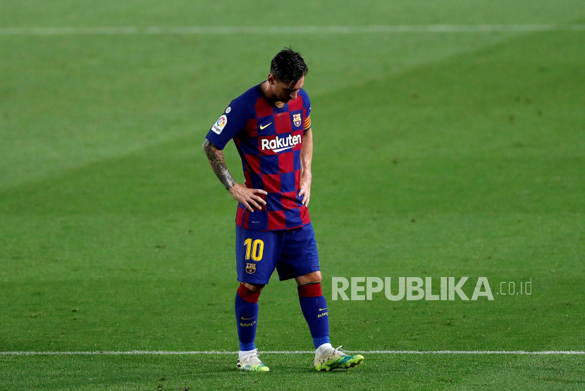 Bintang Barcelona Lionel Messi.