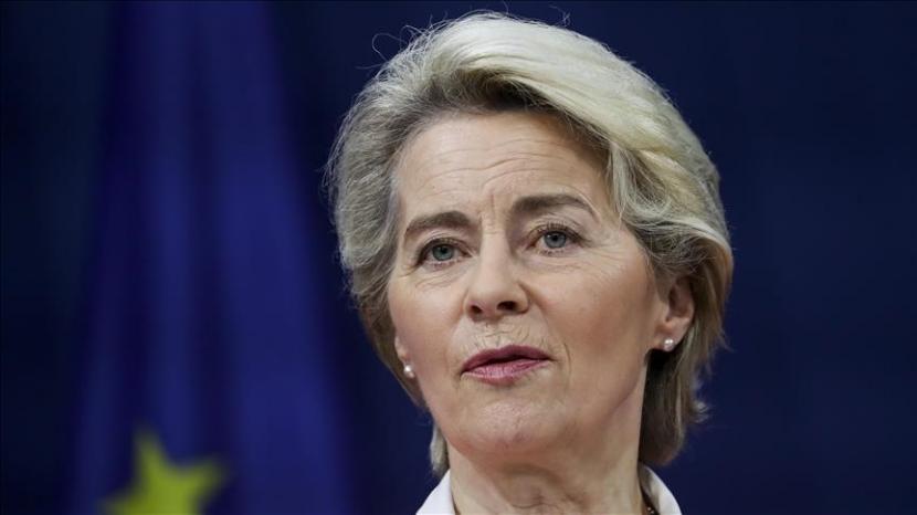 Presiden Komisi Eropa Ursula von der Leyen dan Perdana Menteri Inggris Rishi Sunak bertukar pandang terkait perang Ukraina-Rusia yang sedang berlangsung.