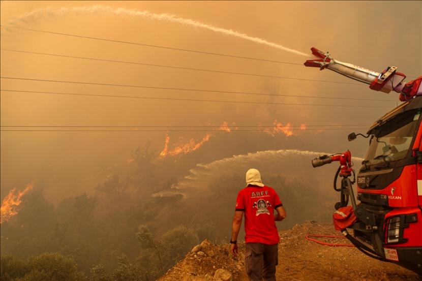 Sebanyak 187 kebakaran hutan terjadi di Turki sejak pekan lalu.
