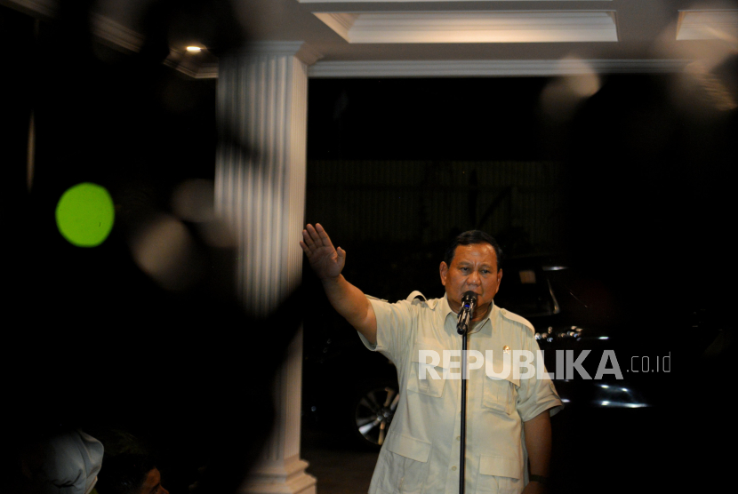 Menhan sekaligus Ketua Umum DPP Partai Gerindra, Prabowo Subianto.