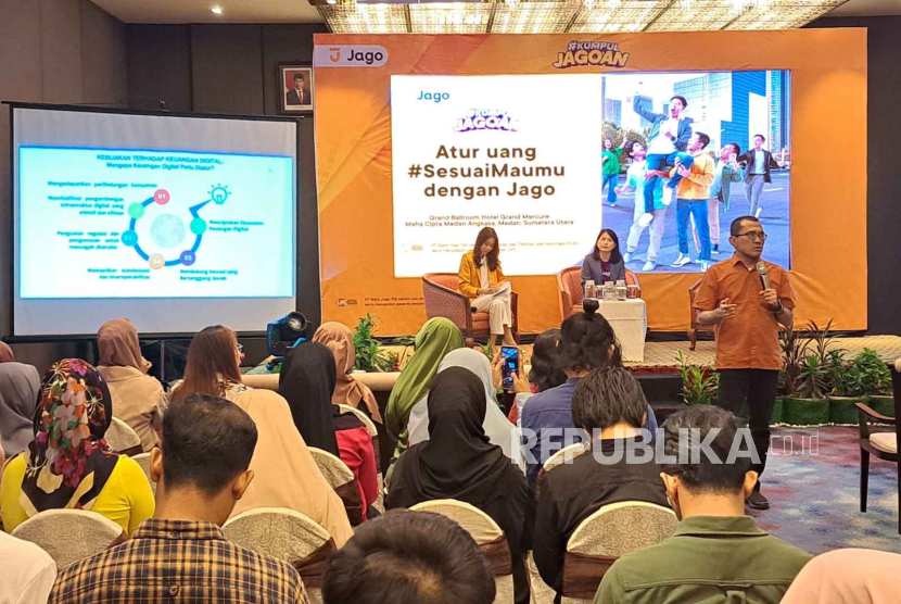 Bank Jago menggelar kegiatan edukasi keuangan digital #Kumpul Jagoan bertajuk Atur Keuangan Sesuai Maumu dengan Aplikasi Jago di Kota Medan, Ahad (19/11/2023). 