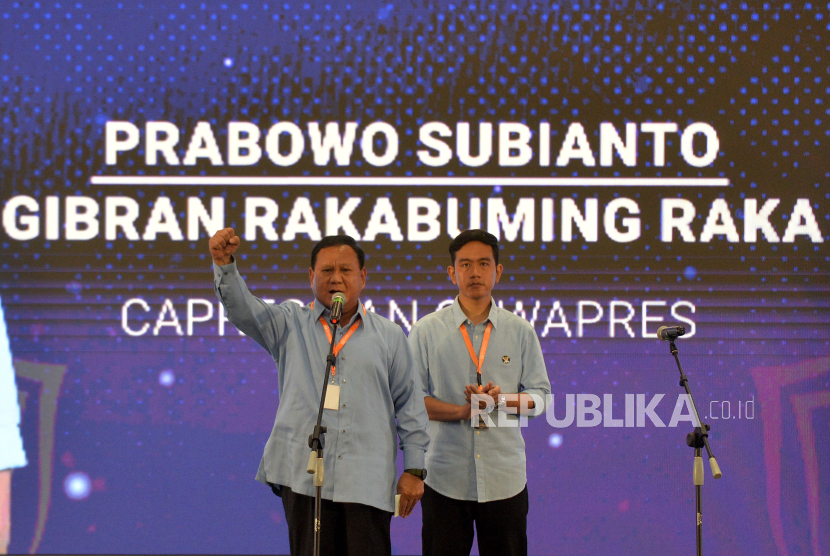 Pasangan Capres-Cawapres Nomor Urut 2 Prabowo Subianto-Gibran Rakabuming Raka. TKN mengaku tidak khawatir karena Prabowo dan Gibran belum turun kampanye.