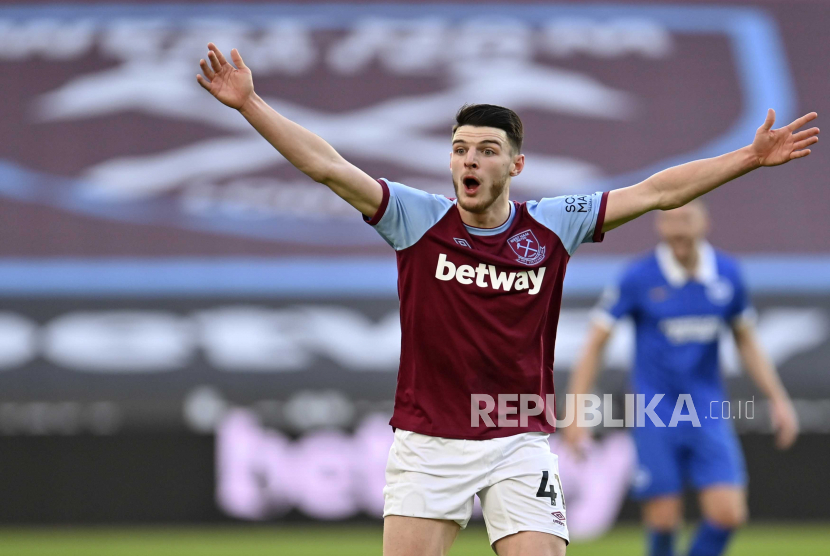  Declan Rice dari West Ham UNited.