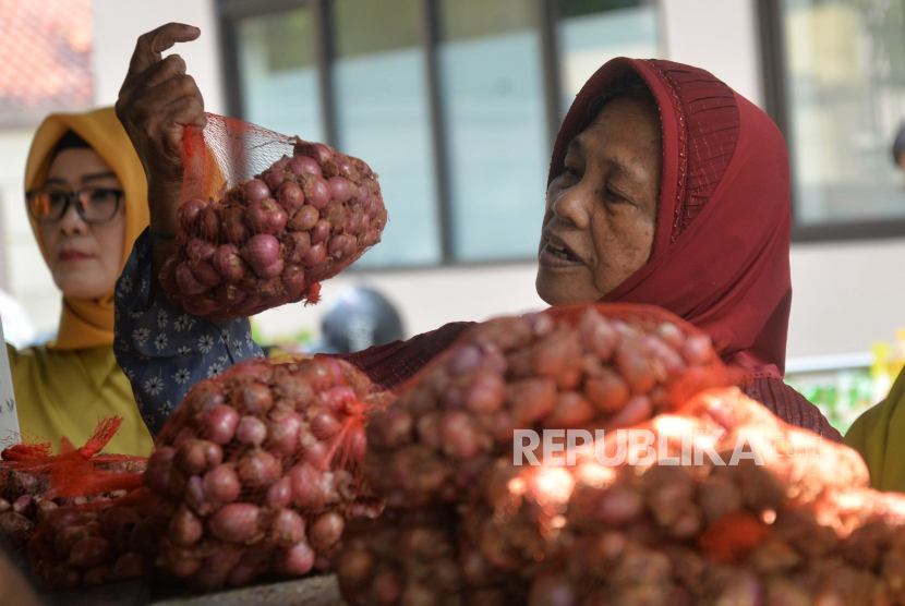 Ilustrasi bawang merah bawang putih. Bawang merah dan putih mempunyai aroma yang sangat kuat 