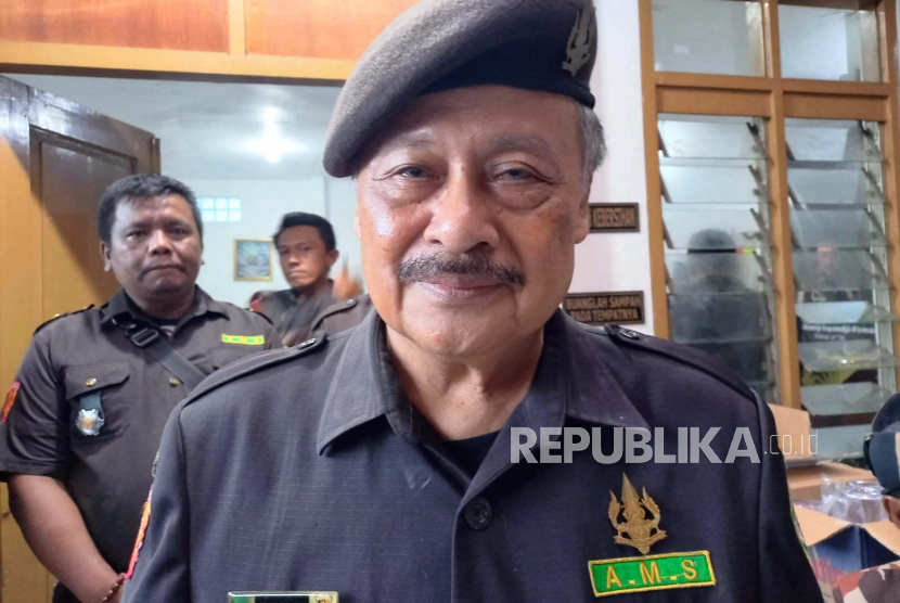 Ketua Umum Angkatan Muda Siliwangi (AMS) Noery Ispandji Firman memberikan keterangan soal deklarasi dukungan terhadap Ganjar Pranowo di Pilpres 2024, Rabu (10/5/2023). 