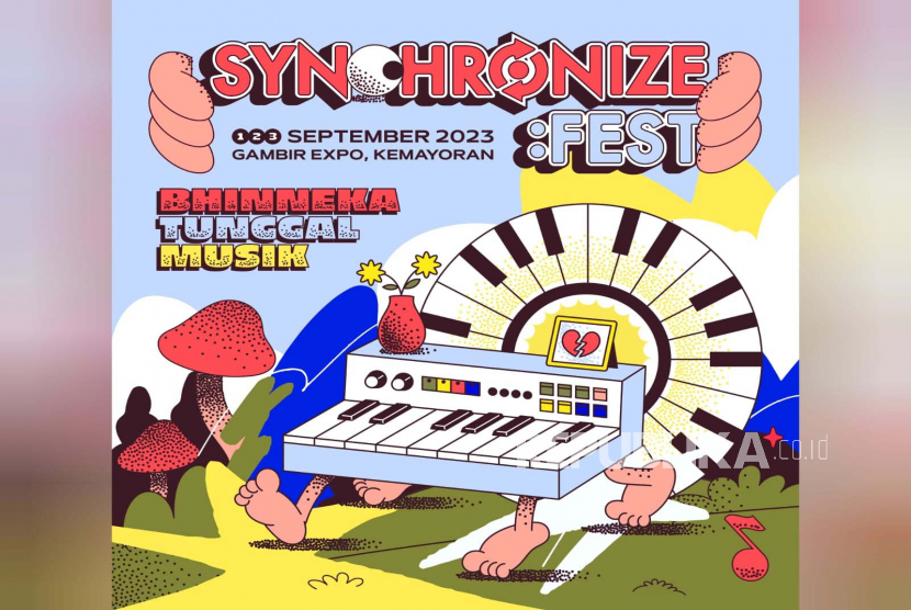 Artwork ajang festival musik tahunan Synchronize Fest 2023. 