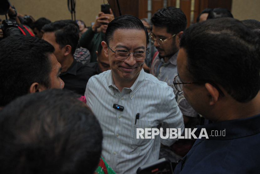Terdakwa Thomas Trikasih Lembong usai menjalani sidang pembacaan putusan di Pengadilan Negeri Tipikor Jakarta, Senin (30/6/2025).