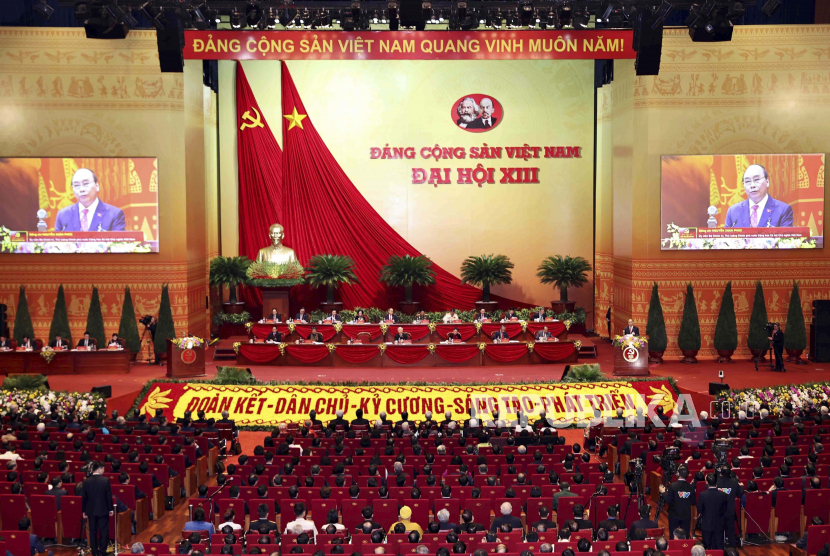 Delegasi menghadiri pembukaan Kongres Partai Komunis Vietnam (ilustrasi).