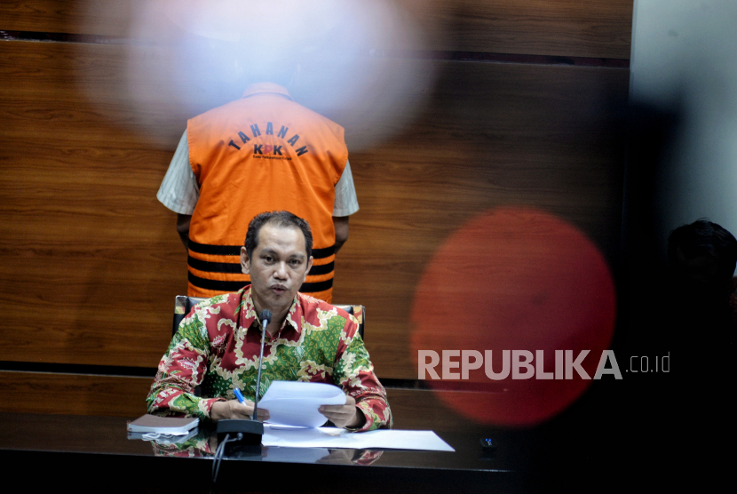 Wakil Ketua KPK Nurul Ghufron saat menyampaikan keterangan pers di Gedung Merah Putih KPK, Jakarta, Kamis (23/6/2022). (Ilustrasi)