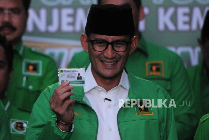 Ketua Badan Pemenangan Pemilu (Bappilu) DPP Partai Persatuan Pembangunan (PPP), Sandiaga Salahuddin Uno.
