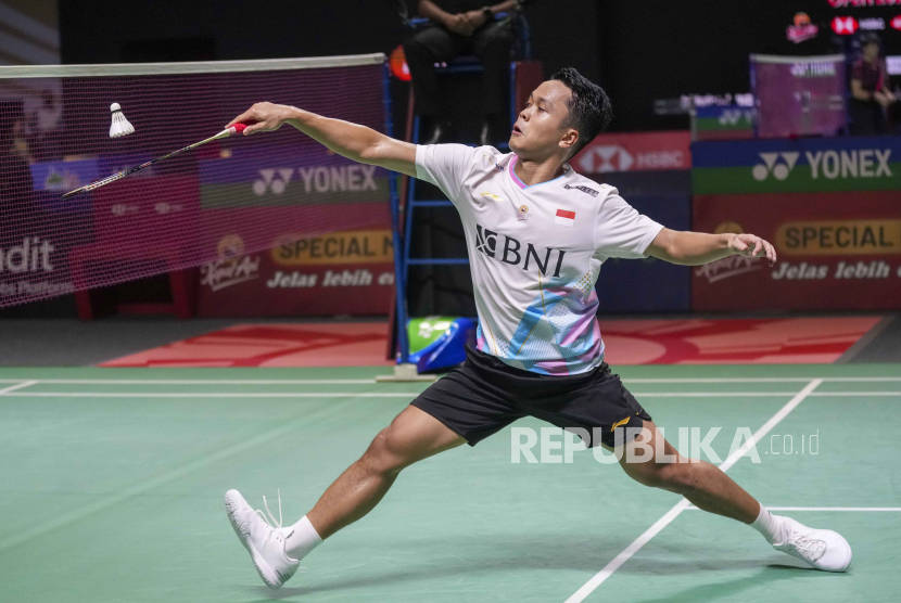 Anthony Sinisuka Ginting di Indonesia Open 2024.