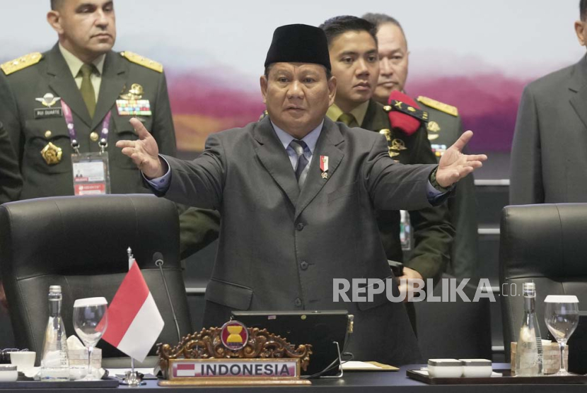 Menhan RI Prabowo Subianto saat ADMM ke-17 di Jakarta, Kamis (15/11/2023).