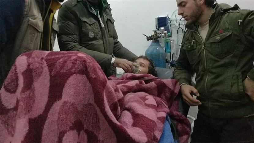 Rezim Assad menggunakan senjata kimia terhadap rakyatnya di kota Saraqib, Suriah pada 2018.