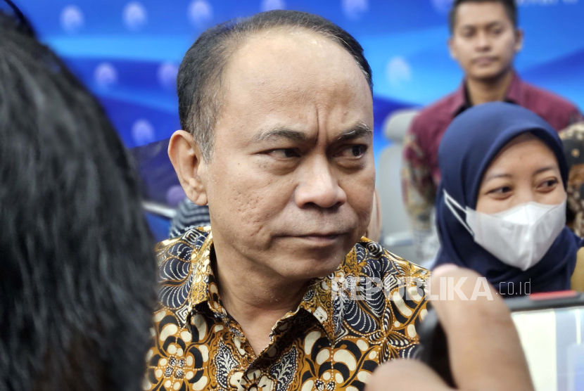 Menteri Komunikasi dan Informatika Budi Arie Setiadi di Kemenkominfo, Jakarta, Jumat (27/10/2023). 