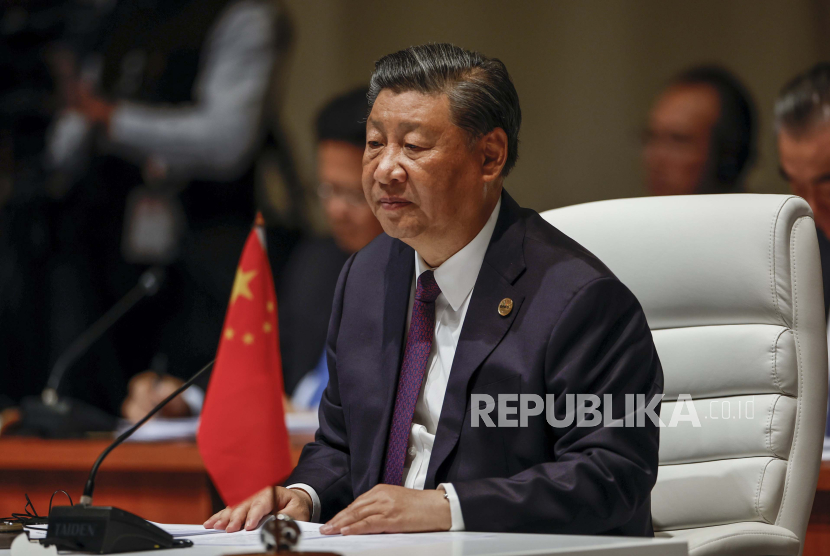 Presiden Cina Xi Jinping melakukan kunjungan langka ke Provinsi Xinjiang pada Sabtu (26/8/2023).