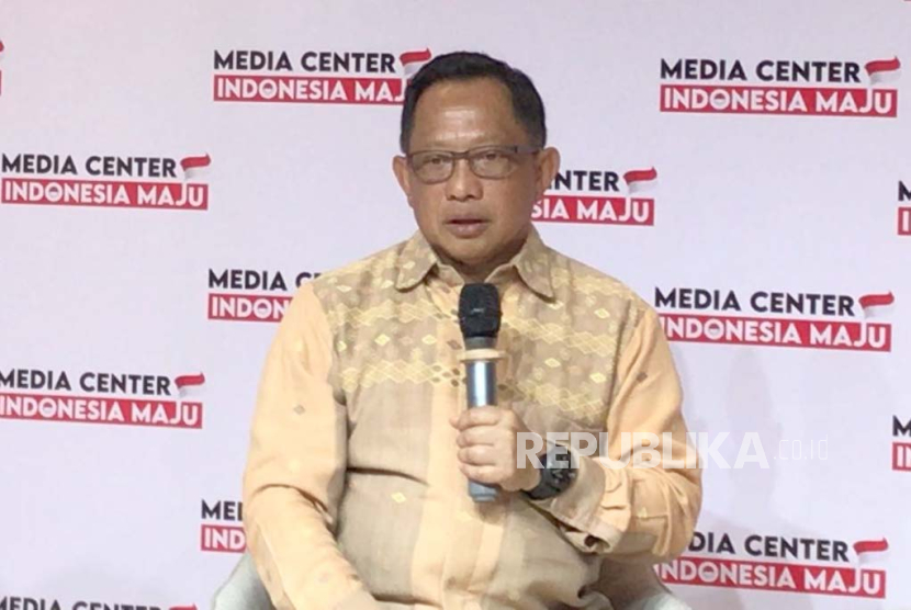 Menteri Dalam Negeri (Mendagri), M Tito Karnavian di kawasan Menteng Jakarta Pusat, Selasa (19/12/2023) 