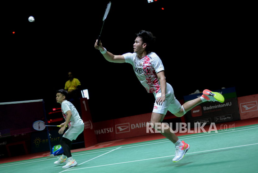 Ganda putra Indonesia Daniel Marthin dan Leo Rolly Carnando juara Indonesia MAsters 2023.