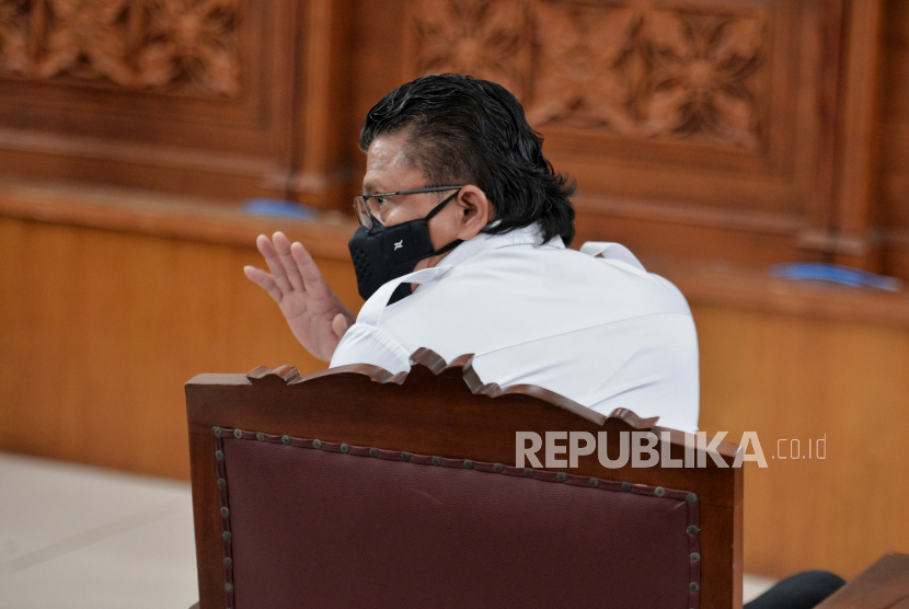 Terdakwa Ferdy Sambo saat menjalani sidang vonis mati kasus pembunuhan berencana terhadap Brigadir J di Pengadilan Negeri Jakarta Selatan, Senin (13/2/2023).